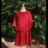 Simple woolen tunic - dark red