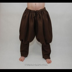 Viking trousers from linen - brown linen
