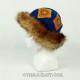 Brown woolen hat with fur - two colors
