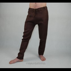 Linen Thorsberg trousers – brown