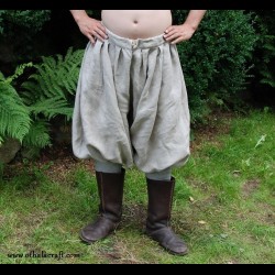 Viking trousers from natural linen