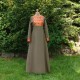 Linen dress with silk