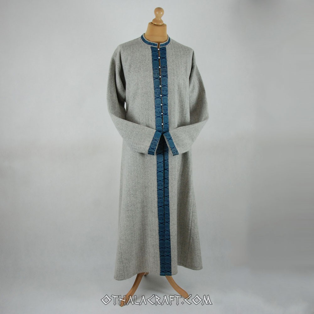 Viking lady coat with brocade silk - OthalaCraft